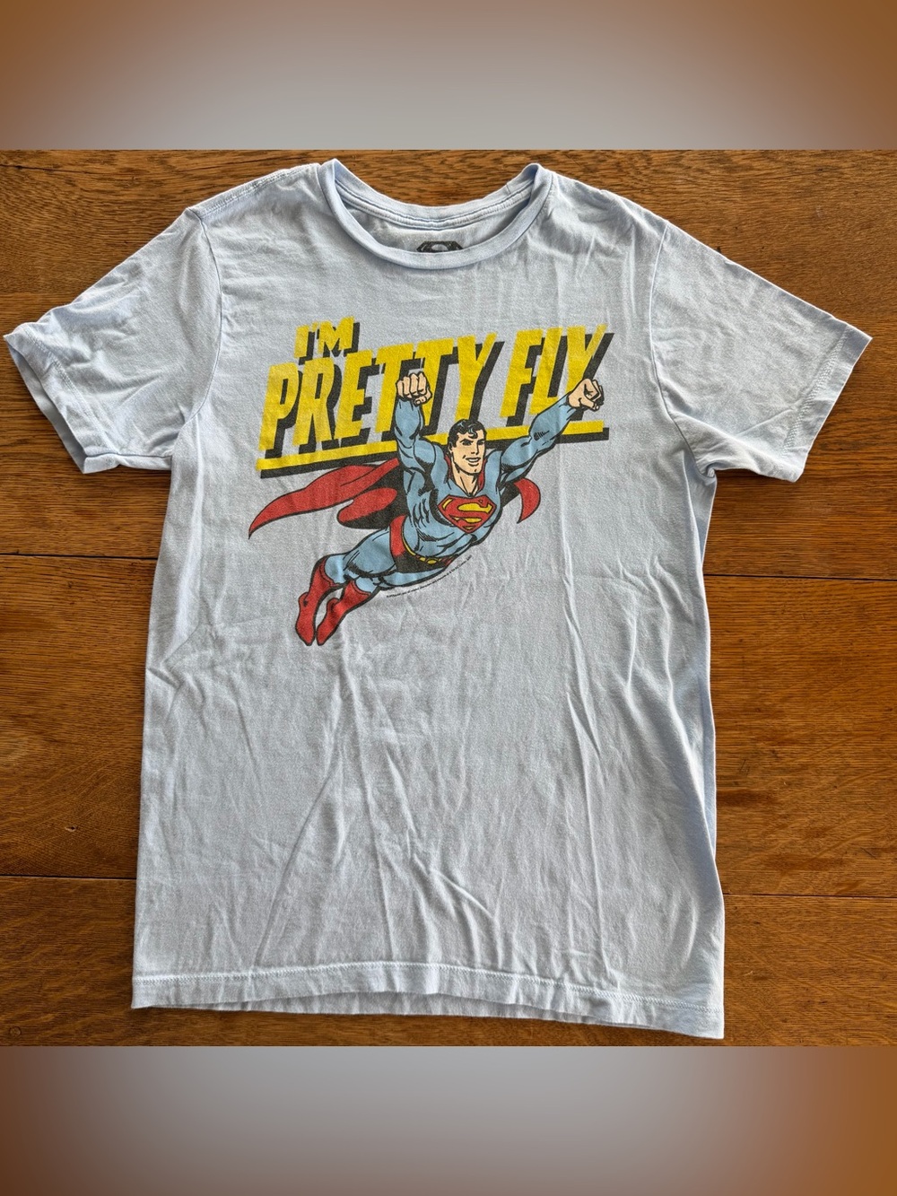DC Comics Superman 'I'm Pretty Fly' Graphic Tee - Light Blue, Red, Yellow
